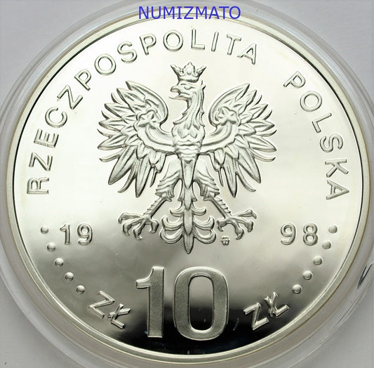 10 zł 1998 r. - 50. rocznica przyjęcia przez ONZ Powszechnej Deklaracji Praw Człowieka