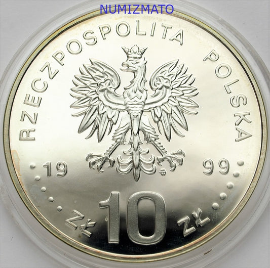10 zł 1999 r. - Akademia Krakowska - 600-lecie odnowienia Akademii Krakowskiej