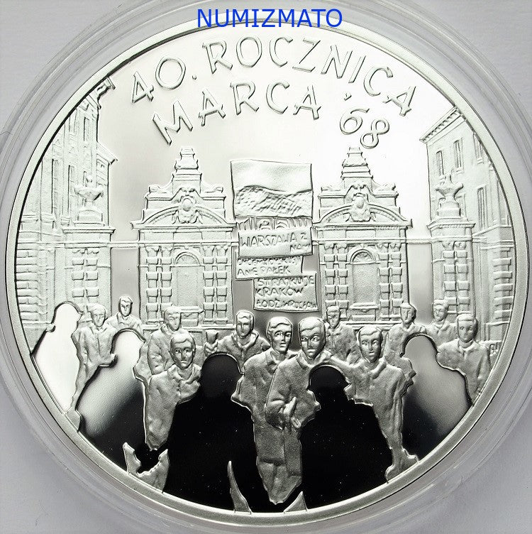 10 zł 2008 r. - 40 Rocznica Marca 68 r. - marzec 1968