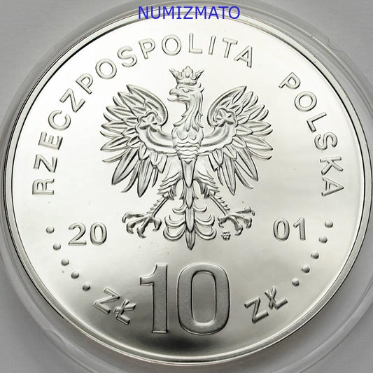 10 zł 2001 r. - Jan III Sobieski - POPIERSIE - Poczet Królów i Książąt Polskich