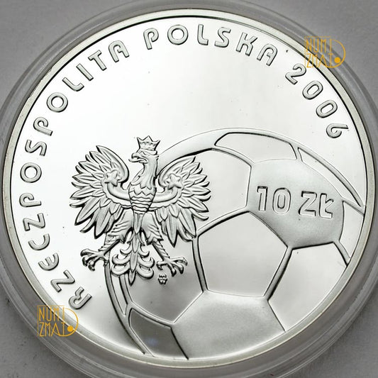 10 zł 2006 r. - Niemcy 2006 (efekt kątowy) - Mistrzostwa Świata w Piłce Nożnej