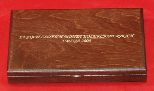 Kaseta na monety złote 2008 r. Numizmato De Luxe