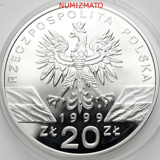 20 zł 1999 r. - Wilk Wilki (Canis Lupus) - Zwierzęta Świata