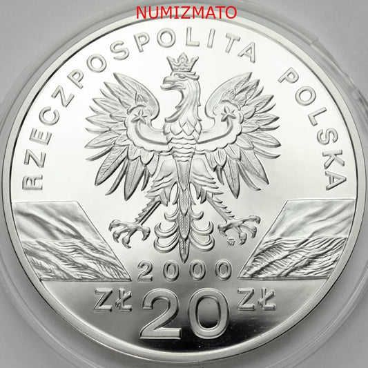 20 zł 2000 r. - Dudek (Upupa epos) - Zwierzęta Świata