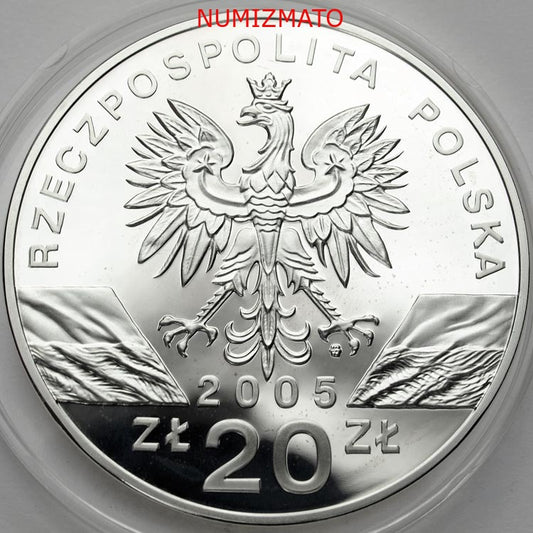 20 zł 2005 r. - Puchacz (Bubo bubo), Zwierzęta Świata