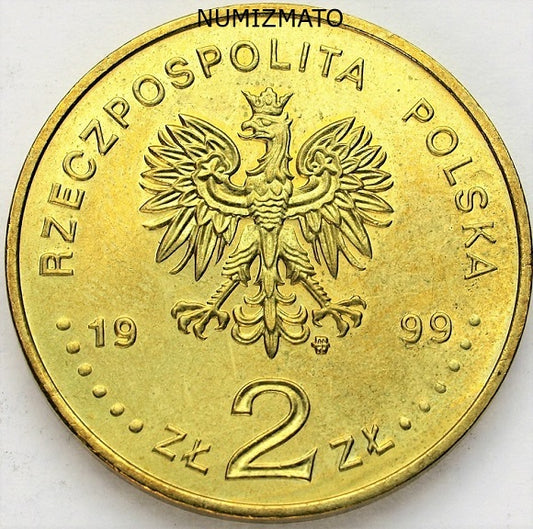 2 zł 1999 r. - Ernest Malinowski - Polscy Podróżnicy i Badacze, dwa złote NG