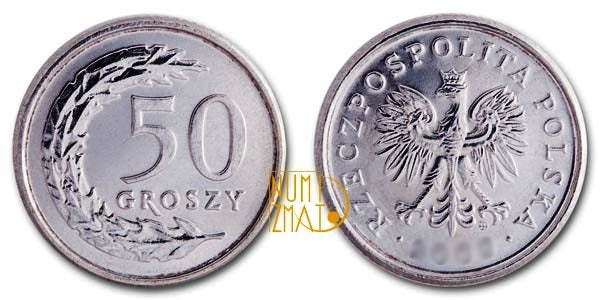 50 gr 1995 r. pięćdziesiąt groszy