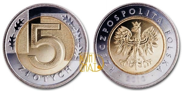 5 zł 2010 r. pięć złotych