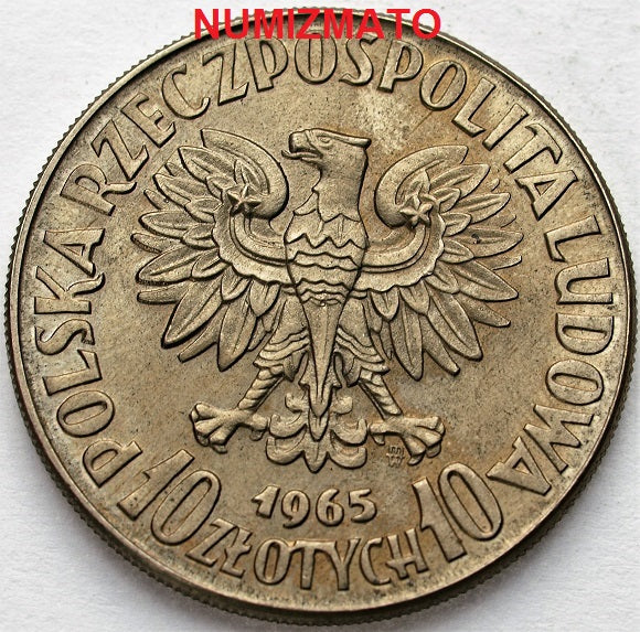 10 zł 1965 r. PRÓBA MN VII wieków Warszawy, dziesięć złotych