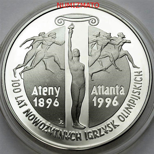 10 zł 1995 r. - 100 lat nowożytnych Igrzysk Olimpijskich 1896-1996