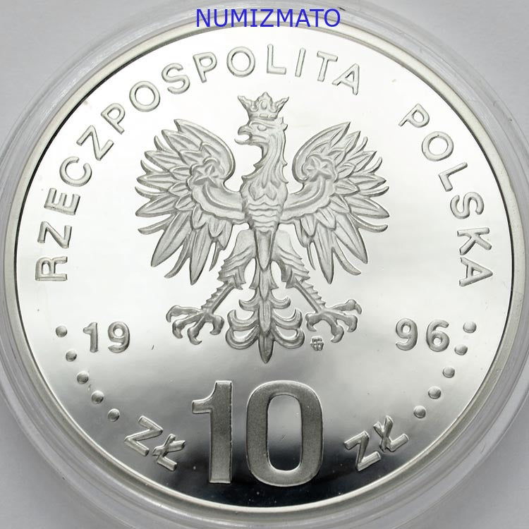 10 zł 1996 r. - Zygmunt II August - PÓŁPOSTAĆ - Poczet Królów i Książąt Polskich