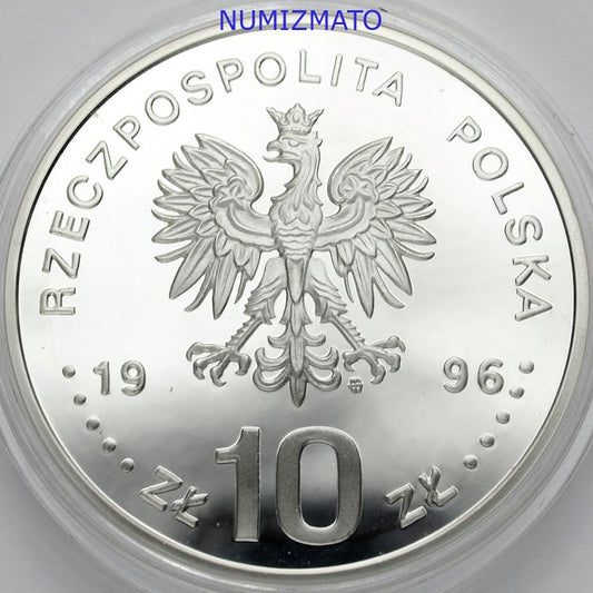 10 zł 1996 r. - Zygmunt II August - PÓŁPOSTAĆ - Poczet Królów i Książąt Polskich