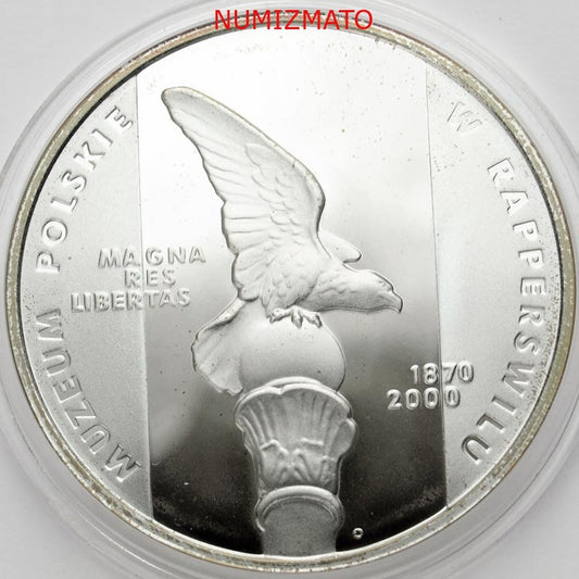 10 zł 2000 r. - Muzeum Polskie w Rapperswilu - 130. rocznica powstania