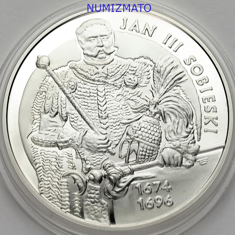 10 zł 2001 r. - Jan III Sobieski - PÓŁPOSTAĆ - Poczet Królów i Książąt Polskich