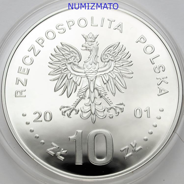 10 zł 2001 r. - Jan III Sobieski - PÓŁPOSTAĆ - Poczet Królów i Książąt Polskich