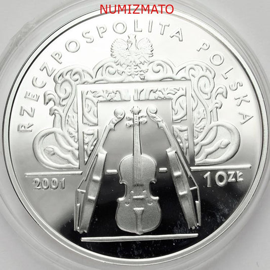 10 zł 2001 r. - Henryk Wieniawski - XII Międzynarodowy Konkurs im. Henryka Wieniawskiego