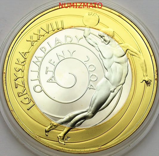 10 zł 2004 r. - Olimpiada Ateny 2004 (platerowana Au)