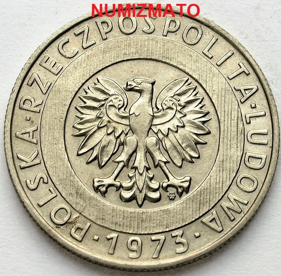 20 zł złotych 1973 PRÓBA MN Wieżowiec i Kłosy, dwadzieścia złotych