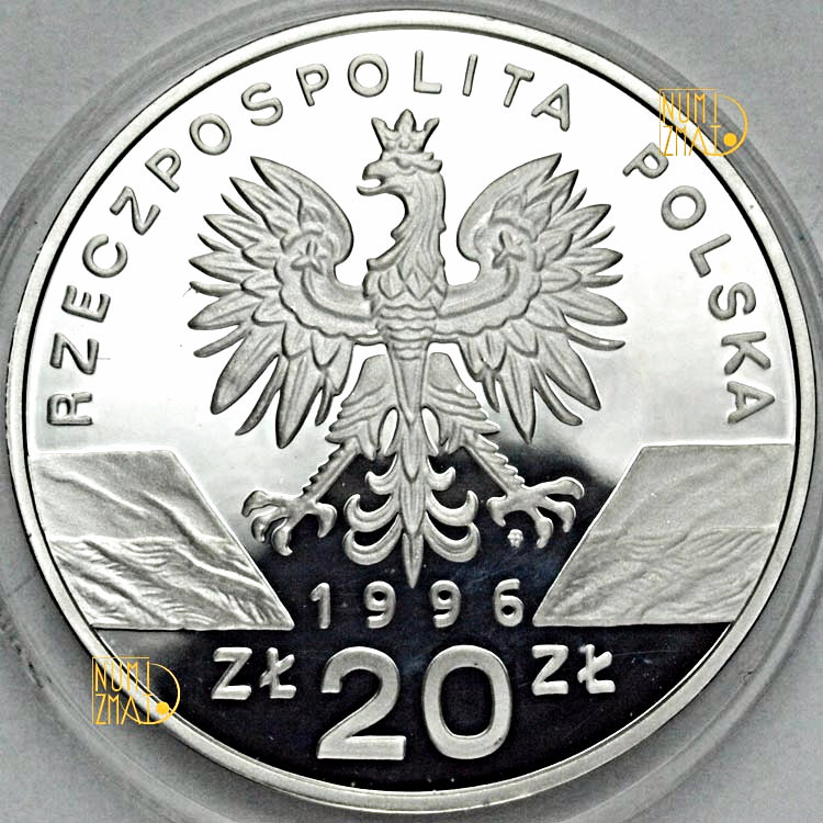 20 zł 1996 r. - Jeż Jeże (Erinaceus europaeus) - Zwierzęta Świata