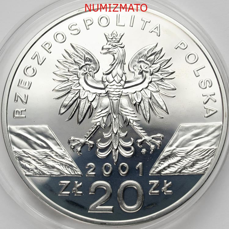 20 zł 2001 r. - Paź królowej (Papilio machaon) - Zwierzęta Świata