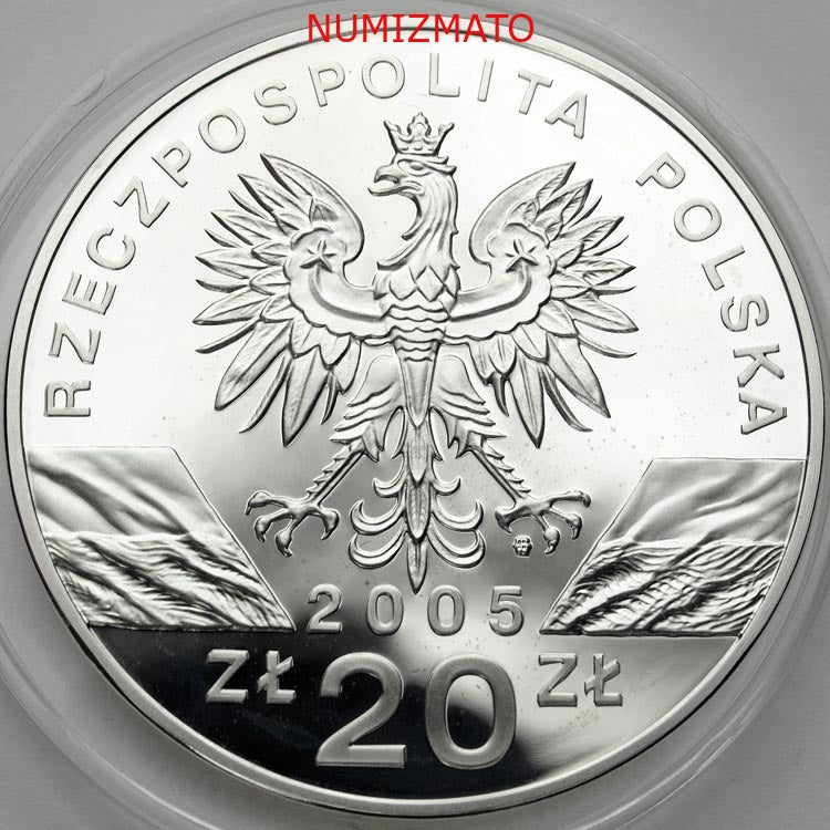 20 zł 2005 r. - Puchacz (Bubo bubo), Zwierzęta Świata