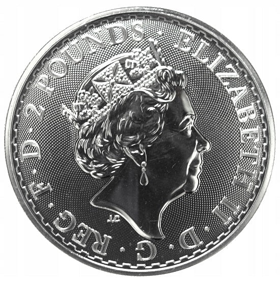 ! 2 funty 1 oz srebrna moneta brytyjska Britannia