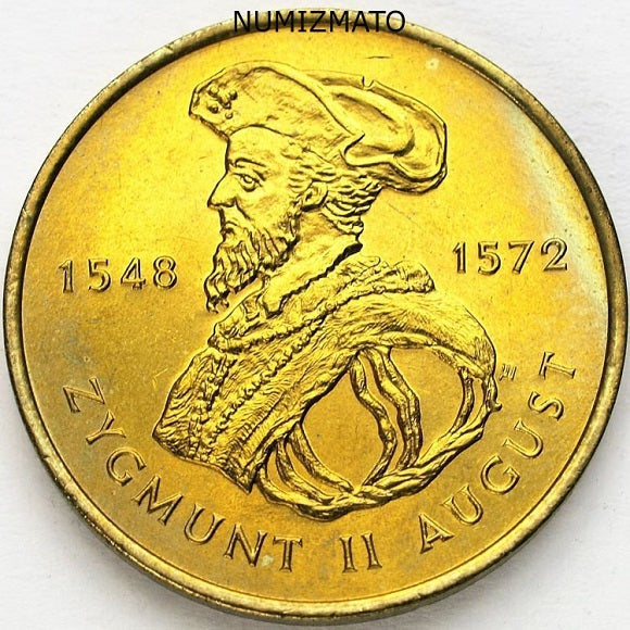 2 zł 1996 r. - Zygmunt II August, dwa złote NG