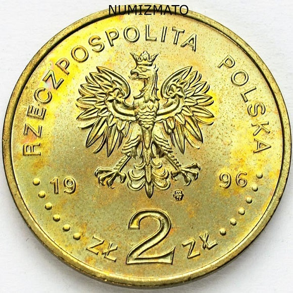 2 zł 1996 r. - Zygmunt II August, dwa złote NG