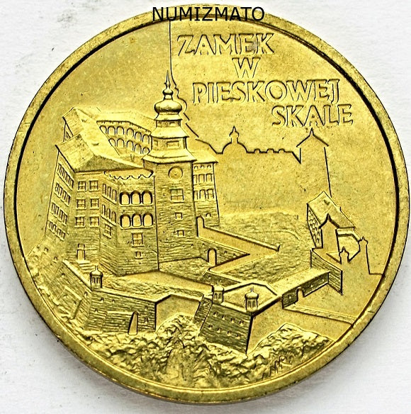 2 zł 1997 r. - Zamek w Pieskowej Skale, Pieskowa Skała - Zamki i Pałace w Polsce, dwa złote NG