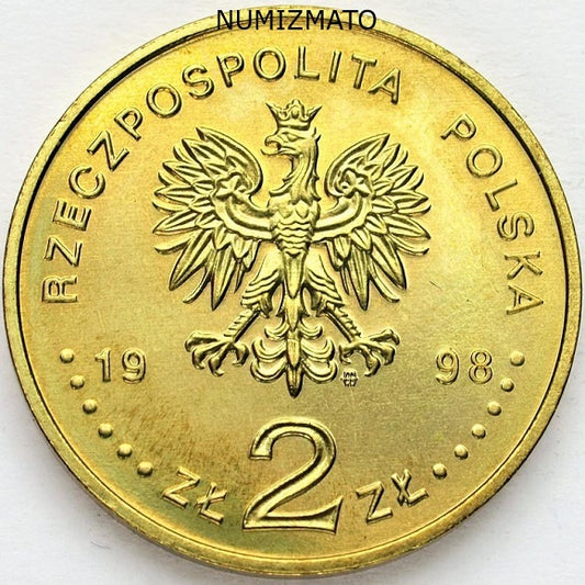 2 zł 1998 r. - NIepodległość 1918 - 80. rocznica odzyskania przez Polskę niepodległości, dwa złote NG