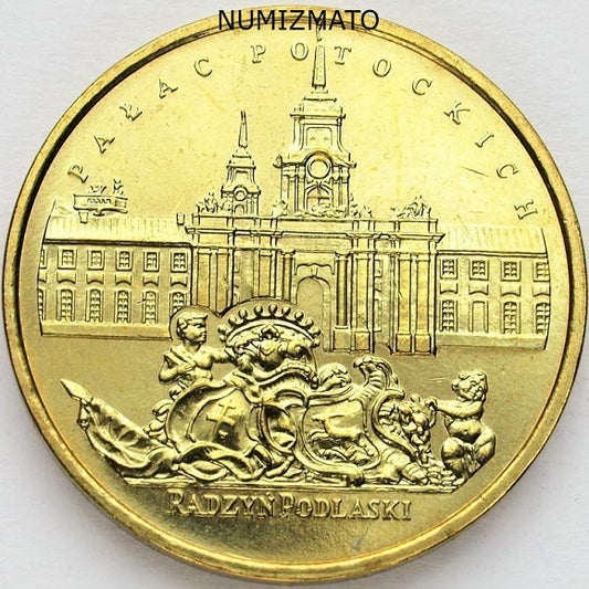 2 zł 1999 r. - Radzyń Podlaski - Pałac Potockich w Radzyniu Podlaskim - Zamki i Pałace w Polsce, dwa złote NG