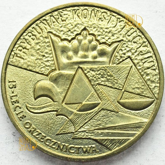 2 zł 2001 r. - Trybunał Konstytucyjny - 15-lecie orzecznictwa Trybunału Konstytucyjnego, dwa złote NG