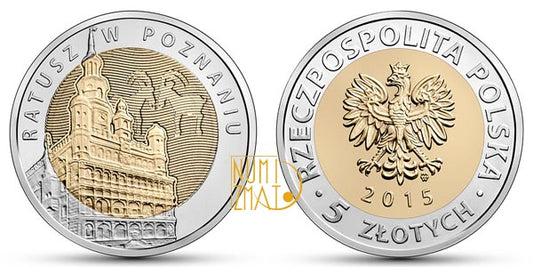 5 zł 2015 r. - Ratusz w Poznaniu - Odkryj Polskę (4)